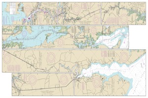 thumbnail for chart Intracoastal Waterway Norfolk to Albemarle Sound via North Landing River or Dismal Swamp Canal