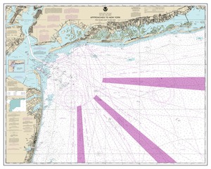 thumbnail for chart Approaches to New York Fire lsland Light to Sea Girt