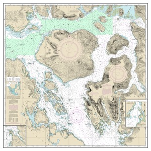 thumbnail for chart Zarembo Island and approaches;Burnett Inlet, Etolin Island;Steamer Bay