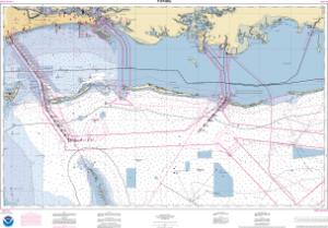 thumbnail for chart Mississippi Sound and approaches Dauphin Island to Cat Is