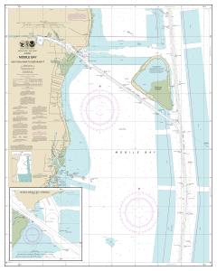 thumbnail for chart Mobile Bay East Fowl River to Deer River Pt; Mobile Middle Bay Terminal