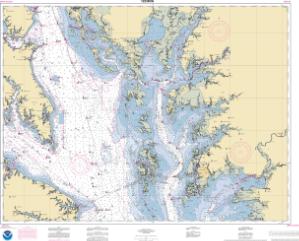 thumbnail for chart Chesapeake Bay Smith Point to Cove Point