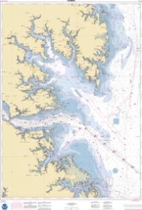 thumbnail for chart Chesapeake Bay Mobjack Bay and York River Entrance