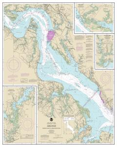 thumbnail for chart James River Newport News to Jamestown Island; Back River and College Creek