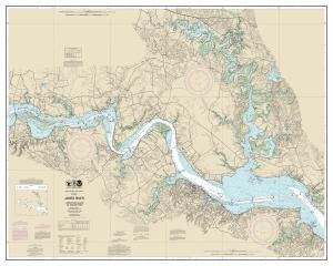 thumbnail for chart James River  Jamestown Island to Jordan Point