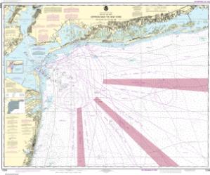 thumbnail for chart Approaches to New York Fire lsland Light to Sea Girt