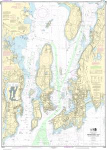 thumbnail for chart Narragansett Bay, Including Newport Harbor