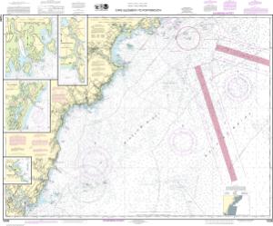 thumbnail for chart Cape Elizabeth to Portsmouth; Cape Porpoise Harbor; Wells Harbor; Kennebunk River; Perkins Cove