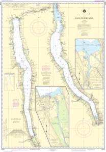 thumbnail for chart Cayuga and Seneca Lakes;Watkins Glen;Ithaca