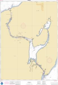 thumbnail for chart Keweenaw Waterway, including Torch Lake;Hancock and Houghton