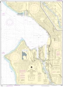 thumbnail for chart Seattle Harbor, Elliott Bay and Duwamish Waterway