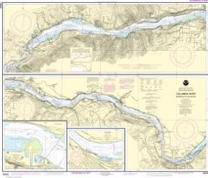 thumbnail for chart Columbia River Bonneville To The Dalles; The Dalles; Hood River